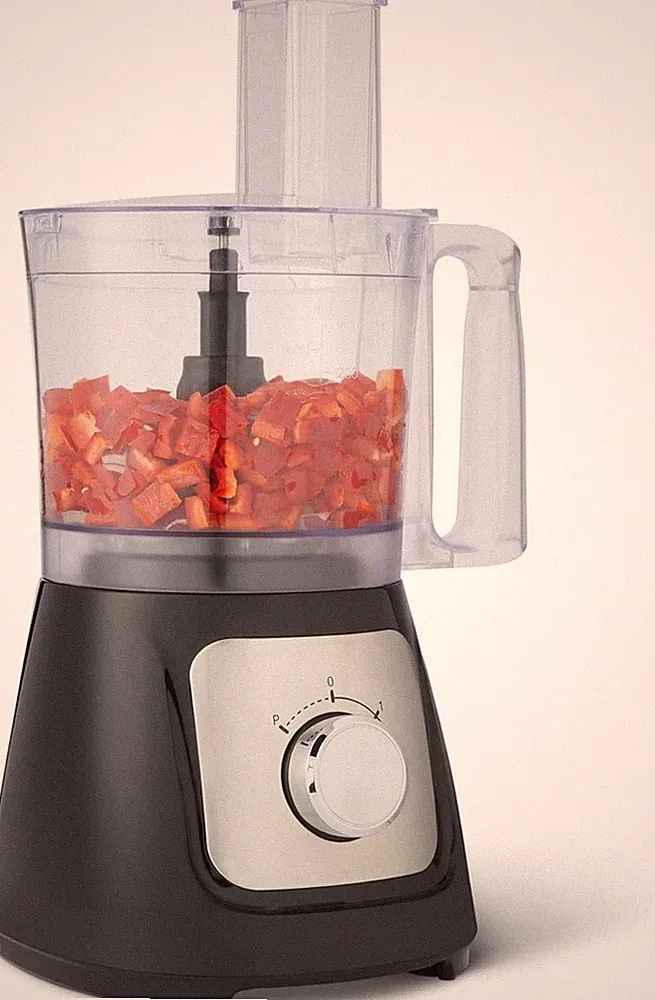 Amazon Basics Food Processor and Vegetable Chopper, 10 Cup Bowl, 2-Speed, 500 Wa