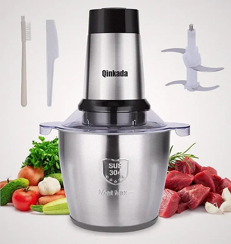 AoRAN Food Processor, Meat Grinder, 14Cup Stainless Steel Bowl, 3 Speed