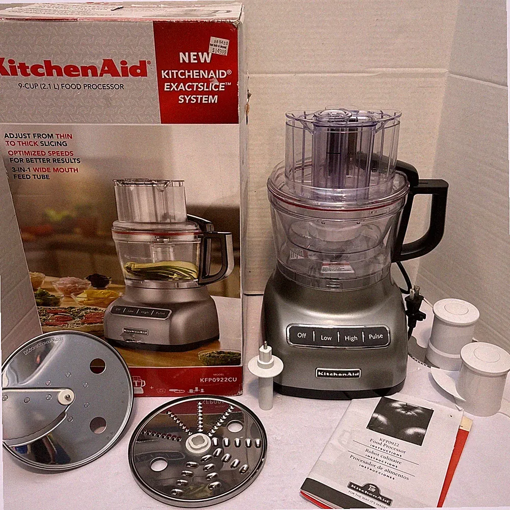 Appears New/Used*KitchenAid 9-Cup Food Processor w/ExactSlice System*KFP0922CU