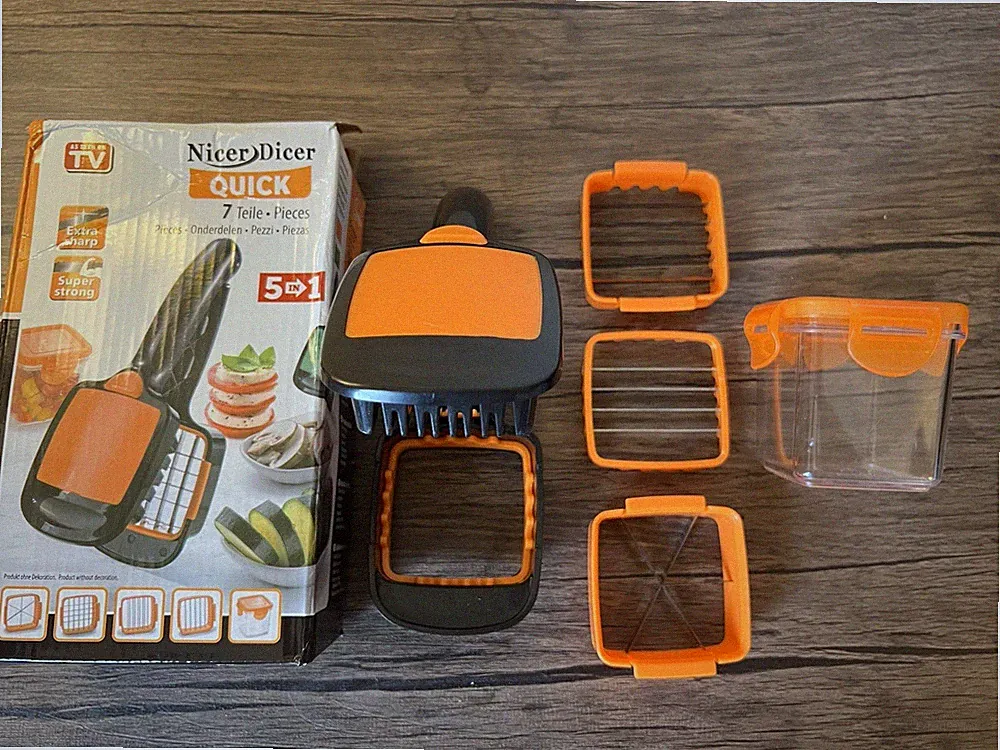 As Seen On TV Nicer Dicer Quick Push Function Food Chopper