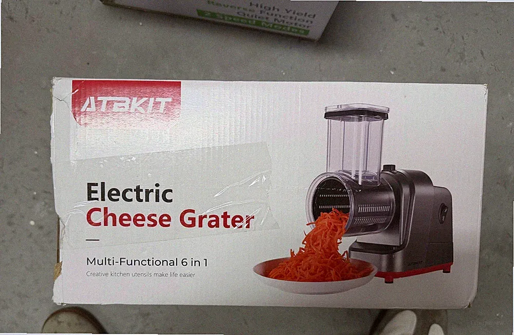 ATBKIT Electric Cheese Grater/ Electric Shredder/ Vegetable Slicer / 6 Blades