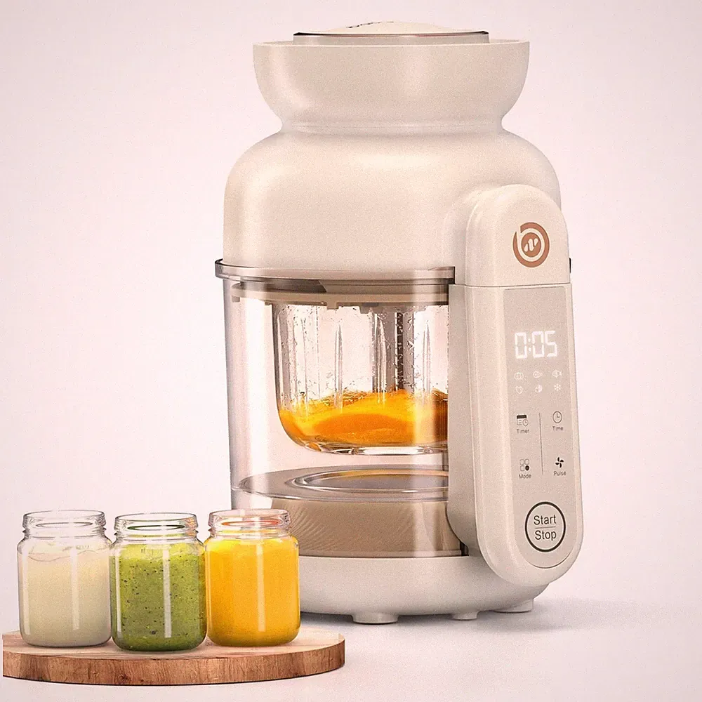 Auto Baby Food Maker, Glass Baby Food Mill, Baby Blender & Steamer and Puree...