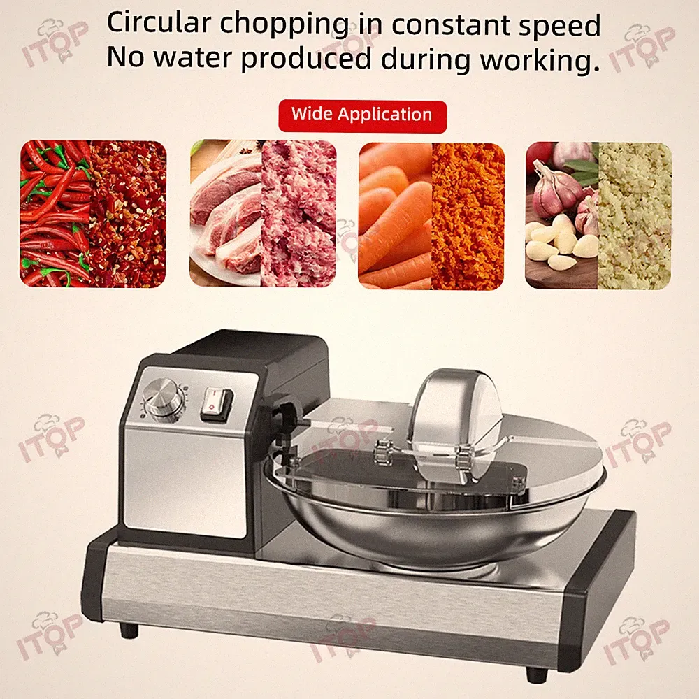 Automatic 5.5L Meat Vegetable Prep Food Processor Meat Cutter Chopper with Timer