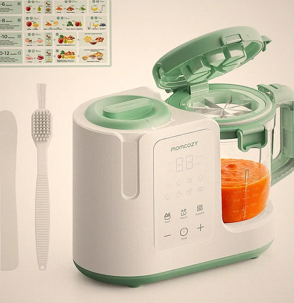 Automeal Baby Food Maker – One-Step Auto Steam & Blend Food Processor, 15Oz Larg
