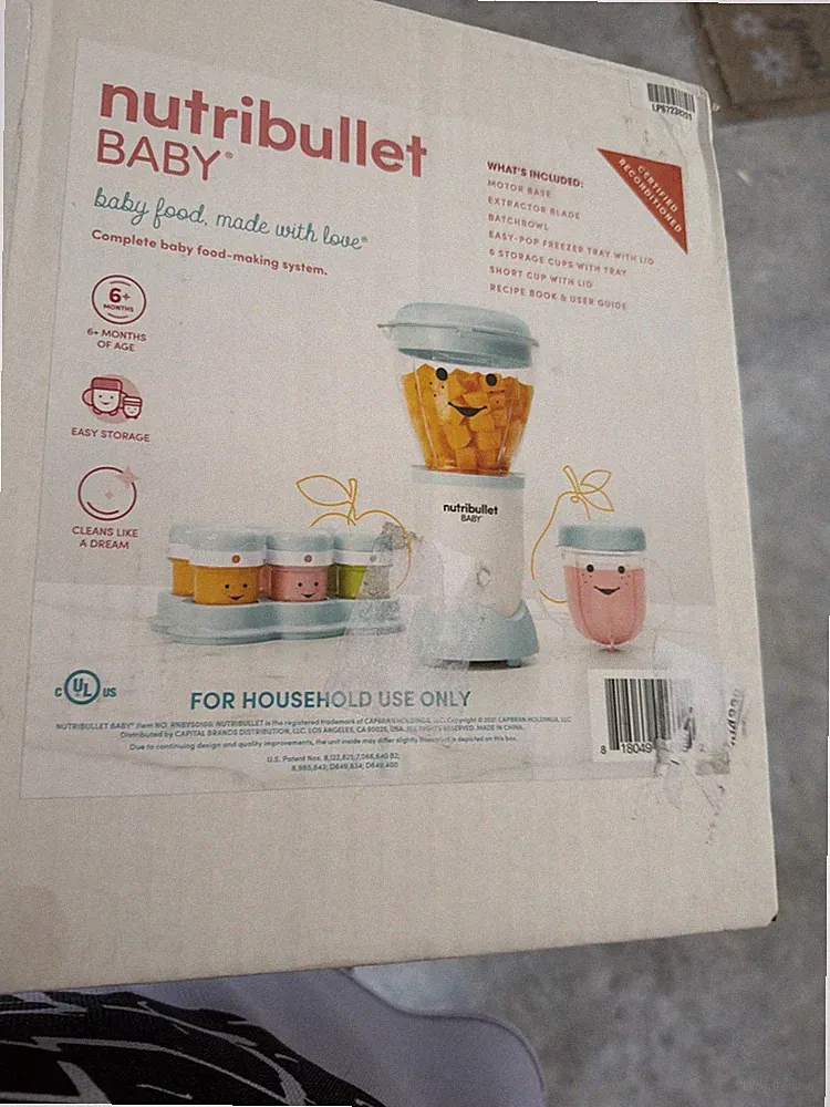 Baby Food Blender New , Blue/White