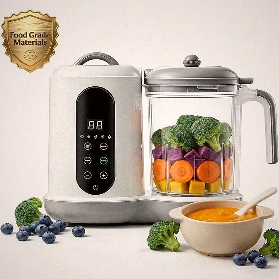 Baby Food Maker Auto Steam Blender One Button Touchscreen Control Easy Clean