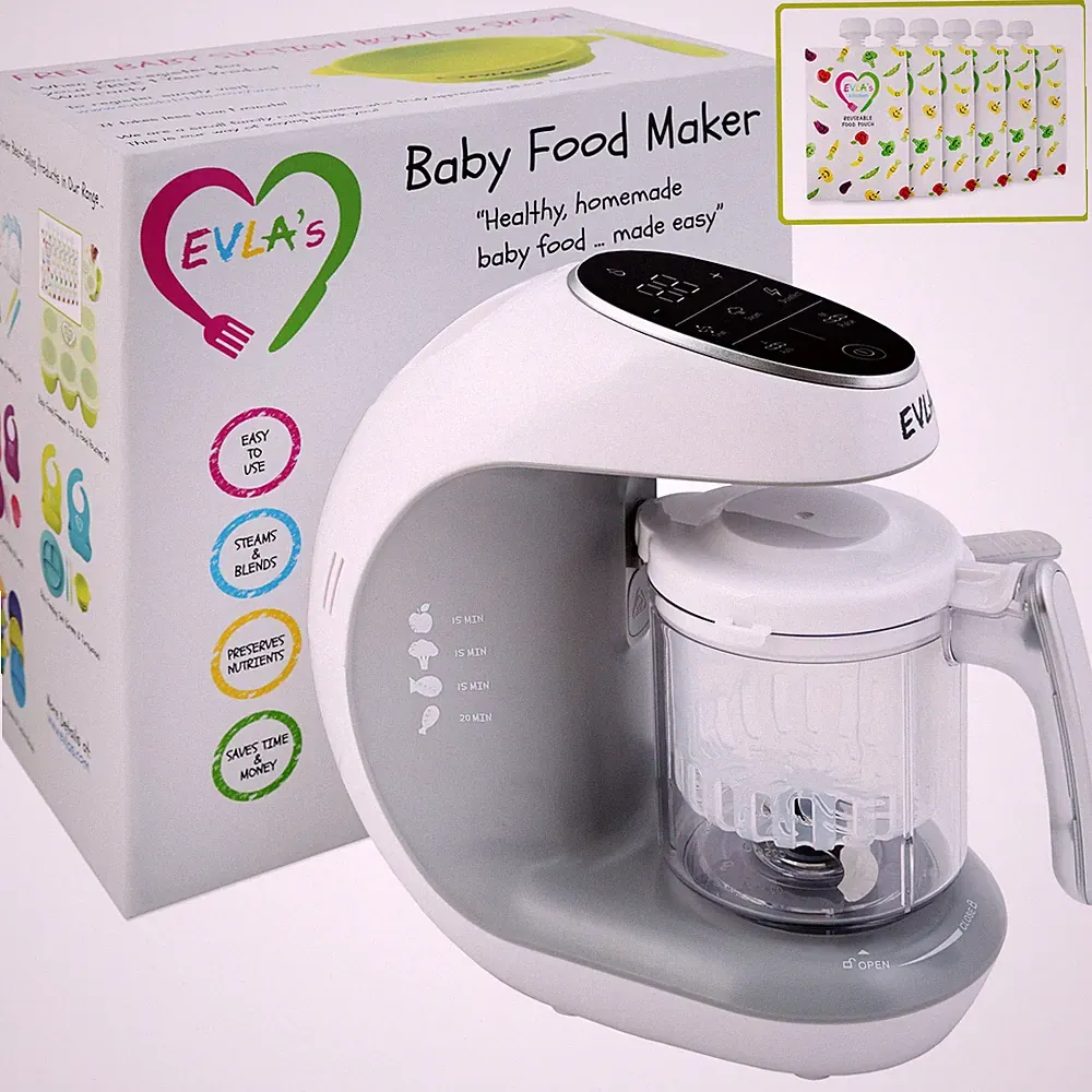 Baby Food Maker Baby Food Processor Food Steamer Blender Grinder, White