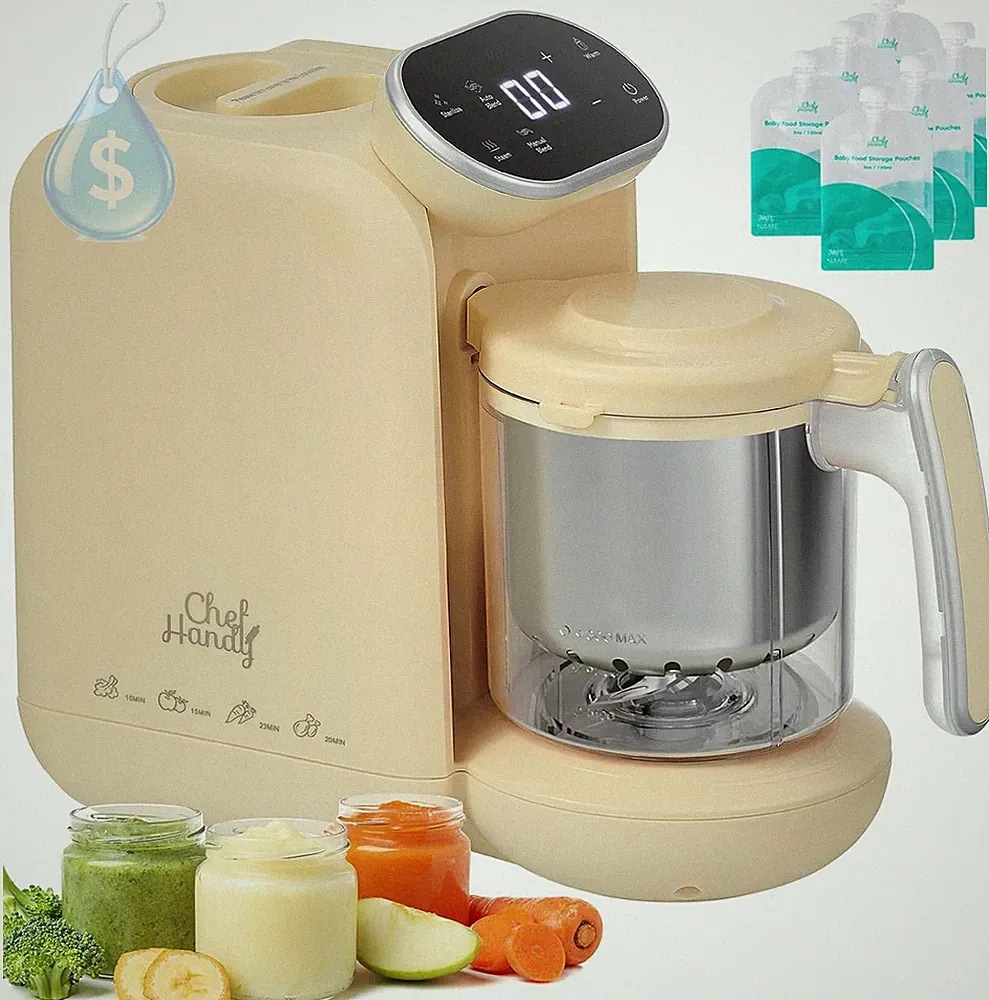 Baby Food Maker, One-Step Steamer & Blender, Yellow