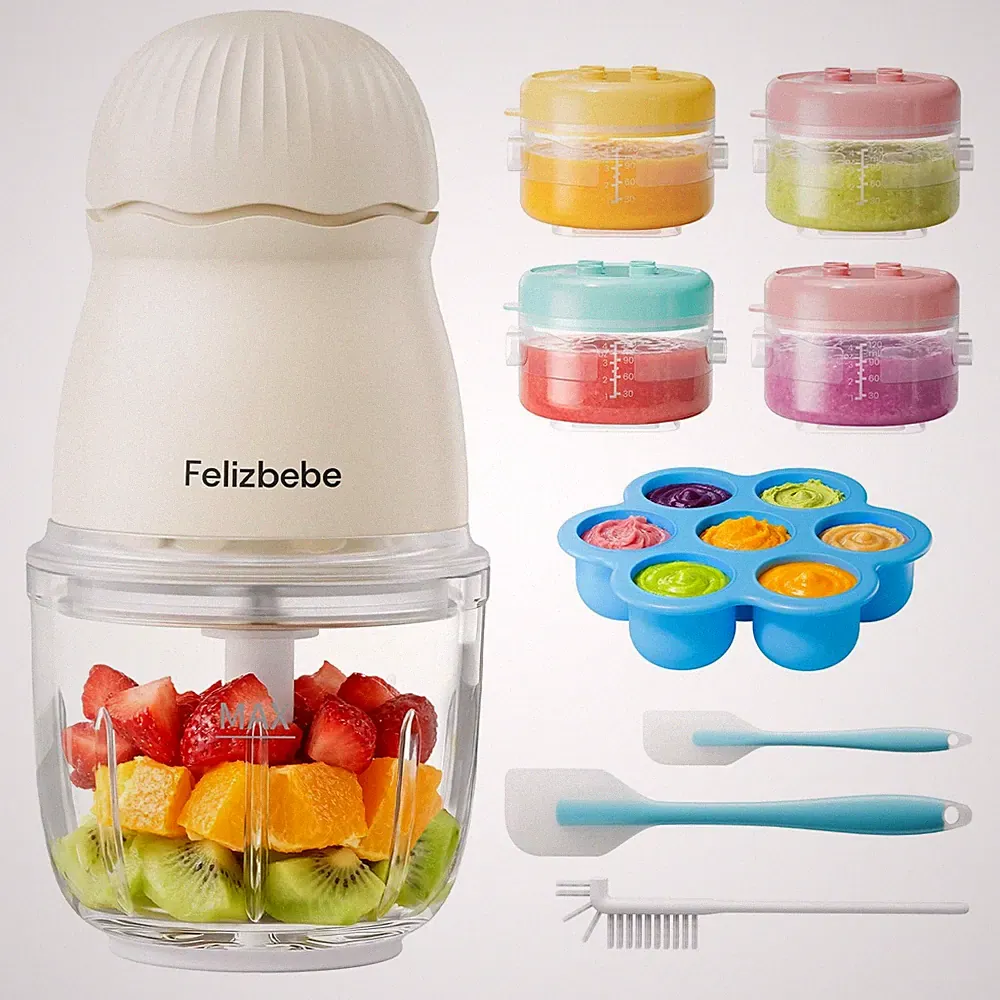 Baby Food Maker, Small Baby Food Processor Set, Fruit, Vegatable, Meat, 10oz...