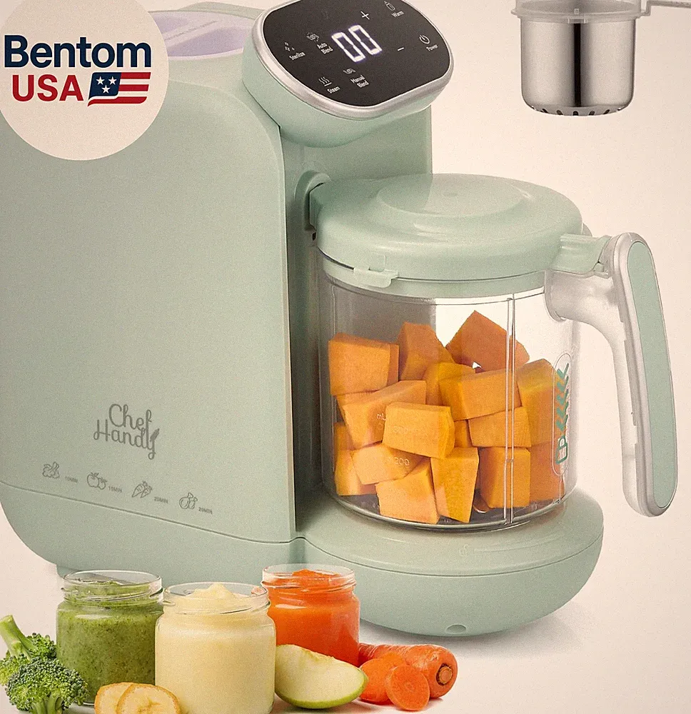 Baby Food Maker with Stainless Steel Steam Basket | 5-In-1 Baby Food Processor