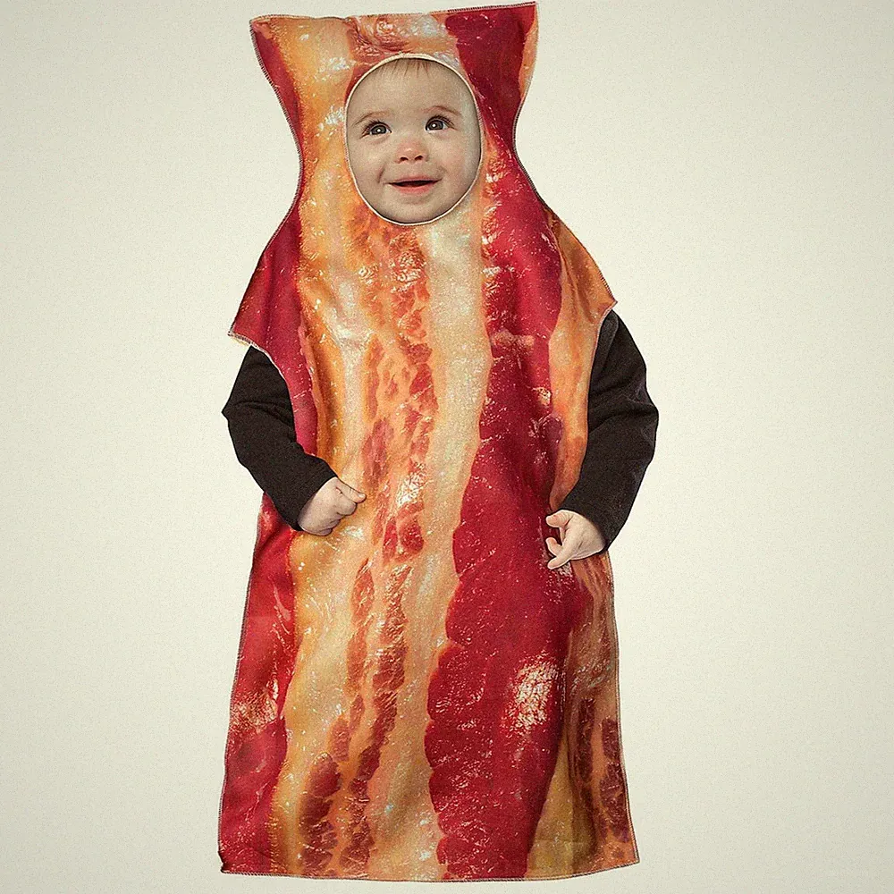 Bacon Breakfast Food Bunting Infant Baby Boys Girls Costume 3-9M