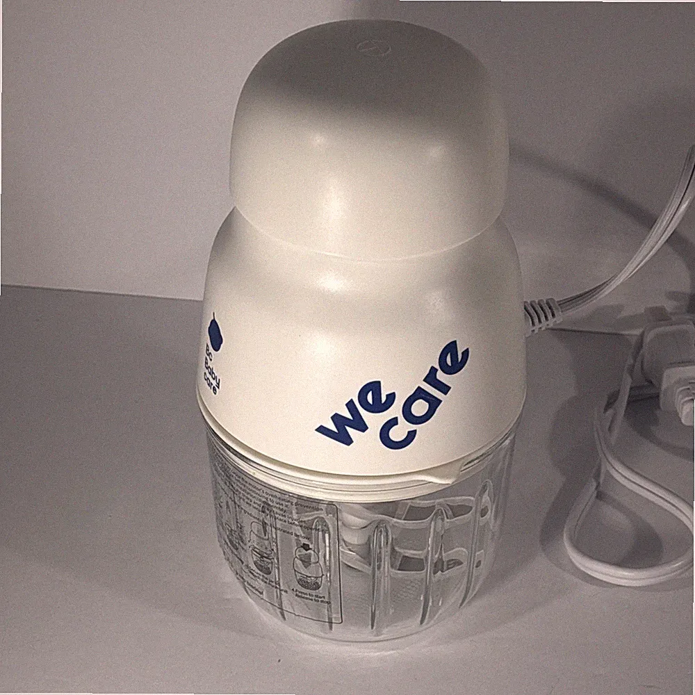 BC BABYCARE BABY FOOD MAKER-GLASS BABY PUREE BLENDER FOR FRUIT,MINI - WHITE