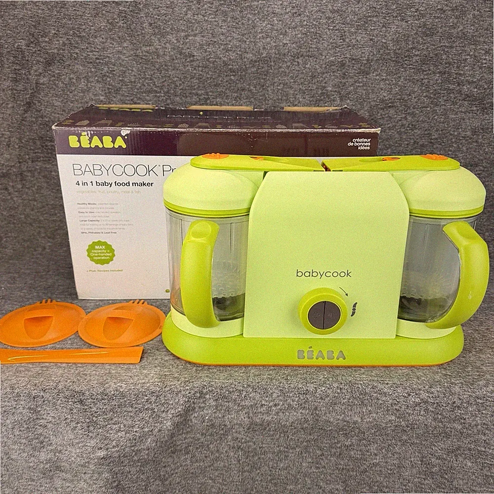 ✅BEABA Babycook PRO 2X DUO Baby Food Maker Processor & Steamer Cooker