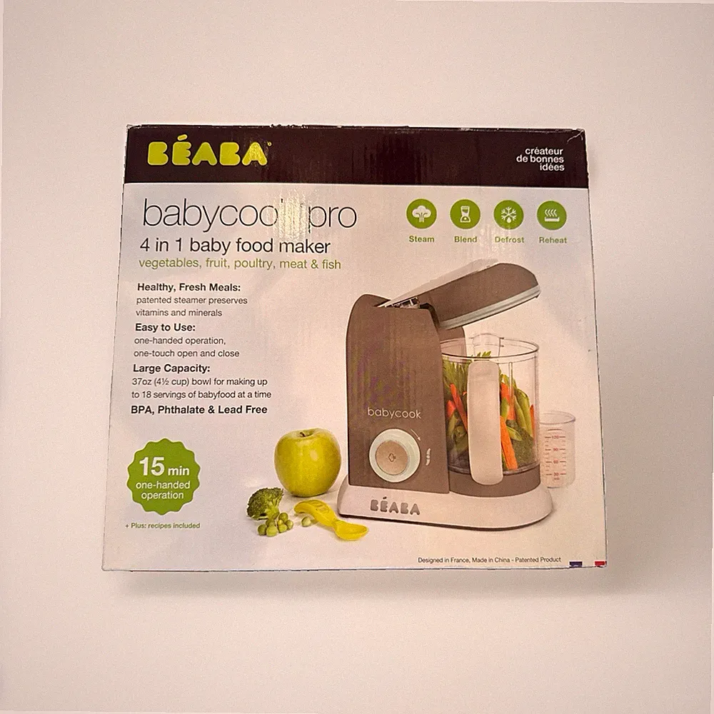 Beaba Babycook Pro Baby Food Maker and Steamer - Latte/Mint