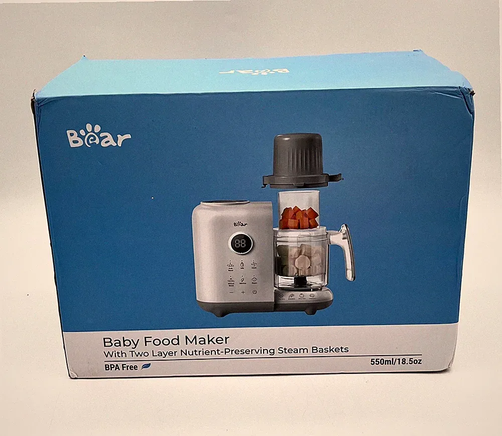 Bear Baby Food Maker Steamer & Blender 2-Layer BPA-Free SJJ-M03P1 - White