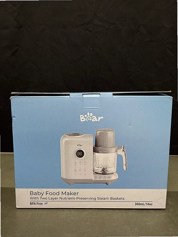 Bear Baby Food Maker with 18.5oz Dual-Layer Steam Baskets, OneStep Baby Food Pro