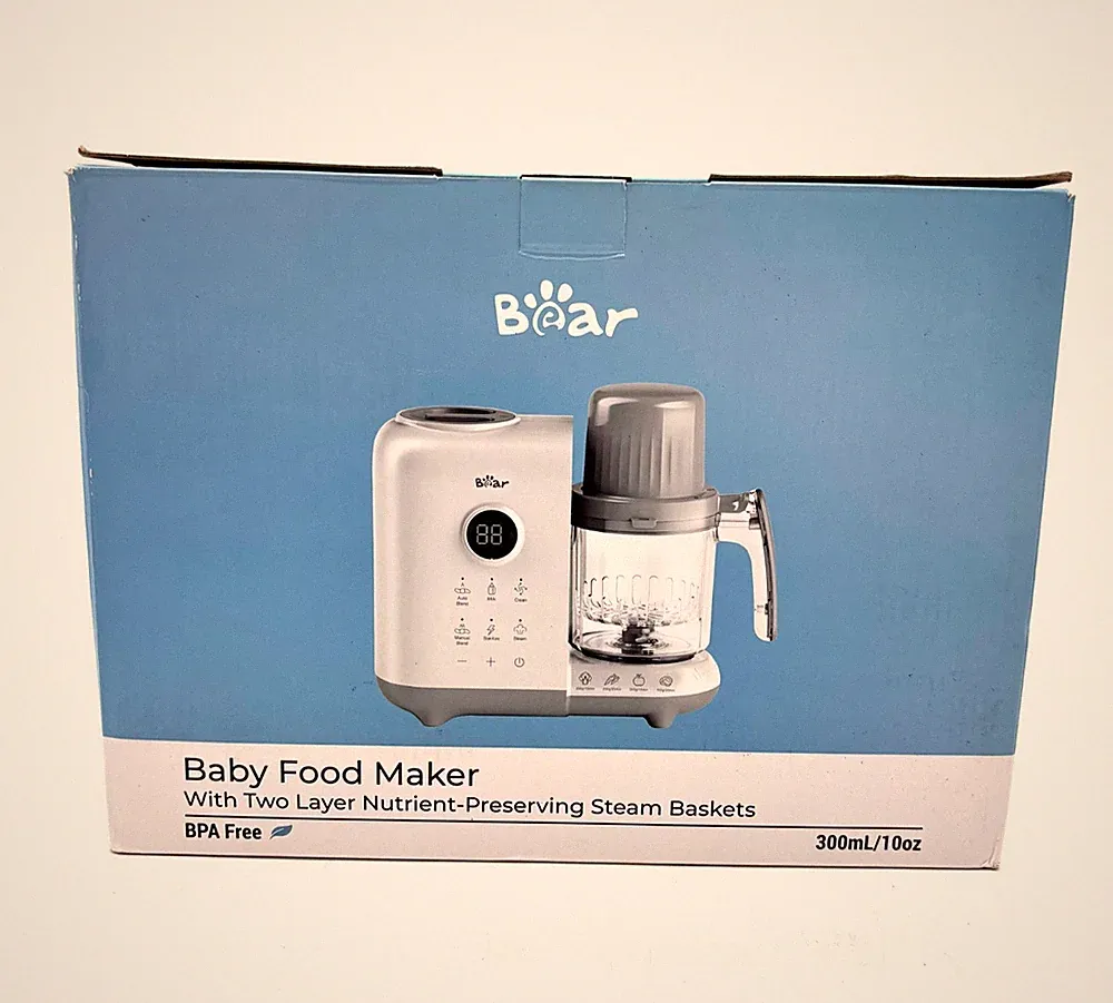 Bear Baby Food Maker With Two Layer Nutrient Preserving Steam Baskets - 300ML
