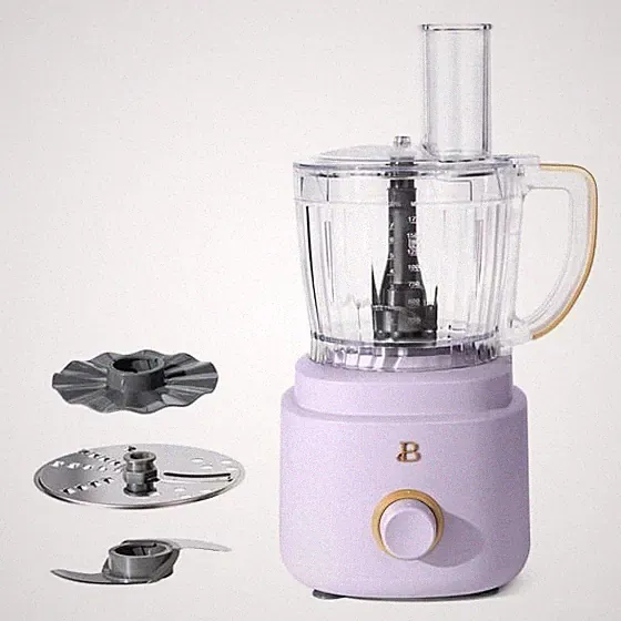 Beautiful 10-Cup Food Processor w/ Accessories Lavender Drew Barrymore
