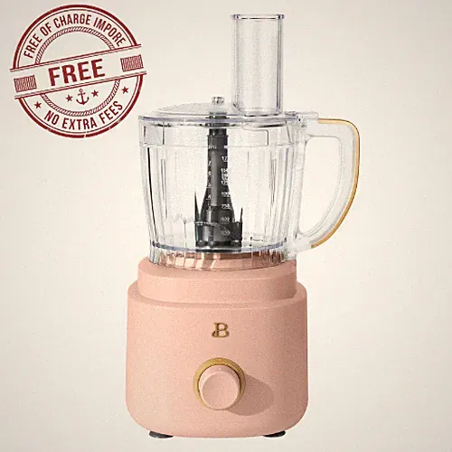 Beautiful 10-Cup Food Processor with Accessories, Rose by Drew Barrymore New!