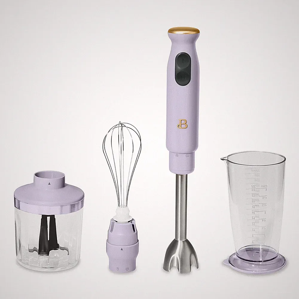 Beautiful 2-Speed Immersion Blender w/ Chopper & Cup Lavender