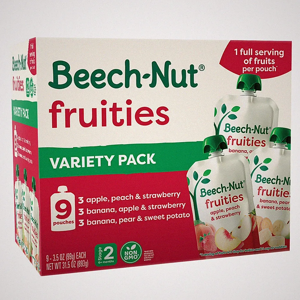 Beech-Nut Fruities Stage 2 Baby Food variety pack 3.5 oz pouch....