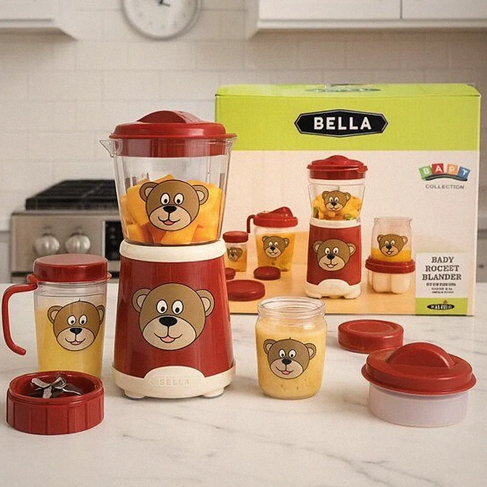 Bella Baby Rocket Blender 18-Piece Set – Brand New Baby Food Maker