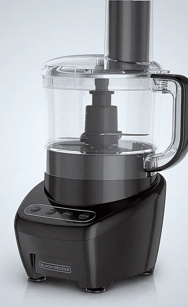 BLACK+DECKER 3-In-1 Easy Assembly 8-Cup Food Processor, Stainless Steel S-Blade