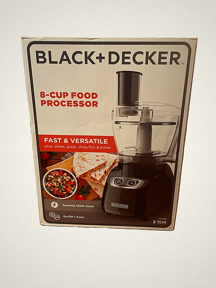 BLACK + DECKER 8 Cup Food Processor 450w FP1700B Pulse - Slice Shred Chop Mix
