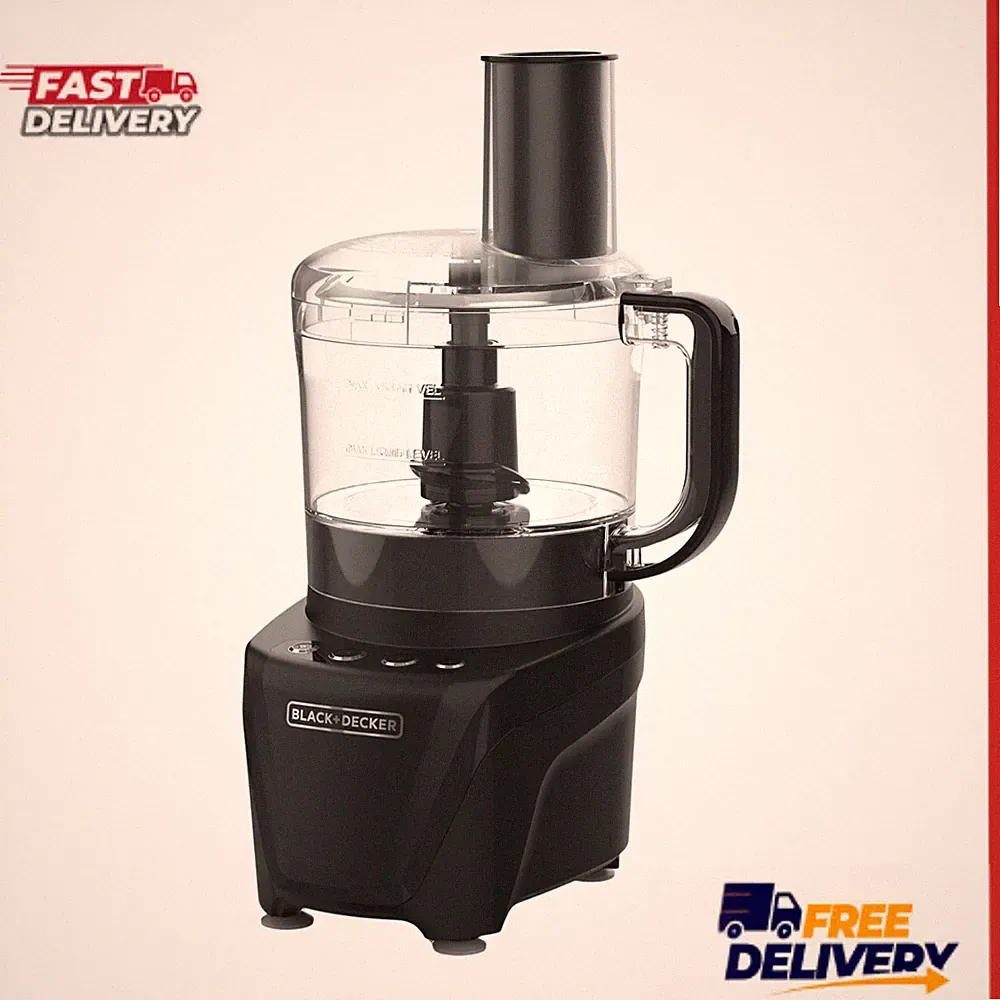 BLACK+DECKER 8 Cup Food Processor 850W 2 Speed Pulse Chop Slice Shred