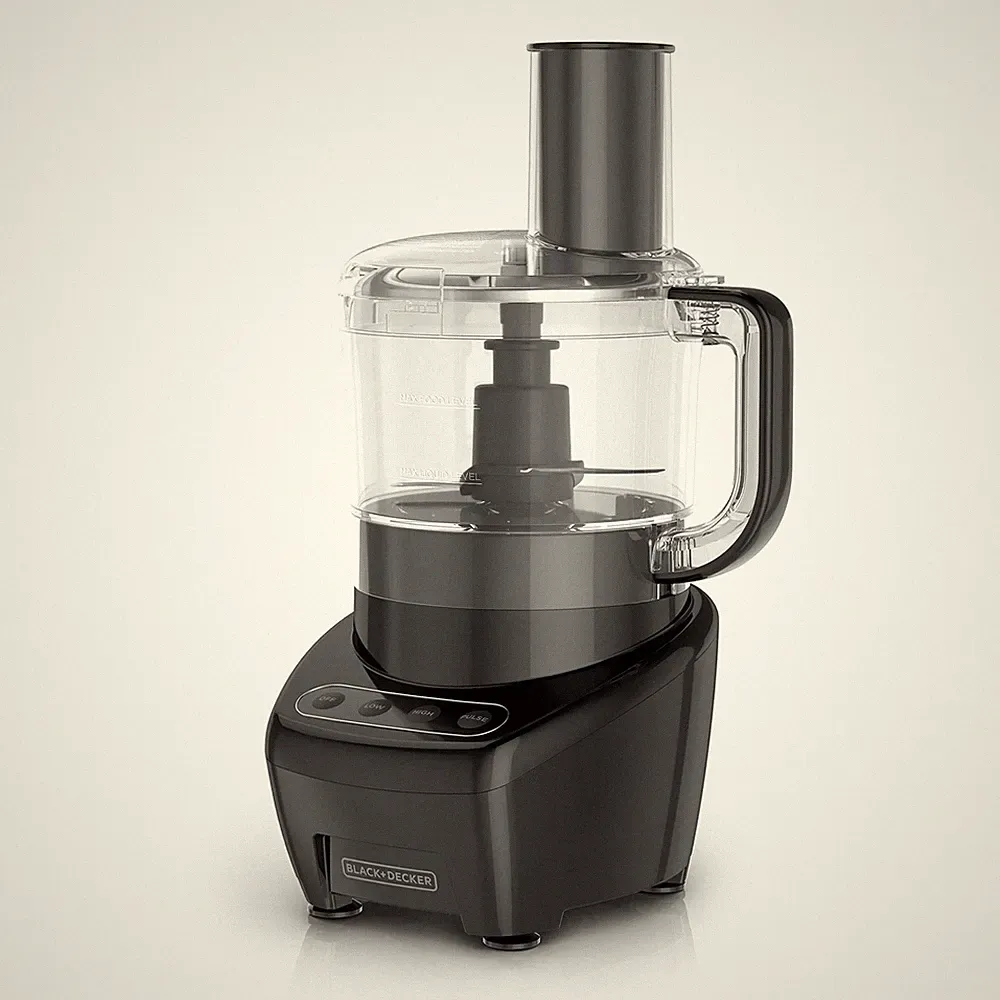 Black Decker 8 Cup Food Processor Easy Assembly Stainless Steel S Blade