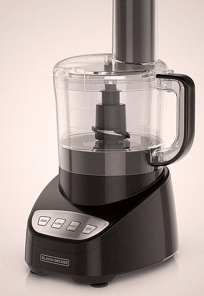BLACK+DECKER 8-Cup Food Processor, Easy Assembly, Stainless Steel S-Blade