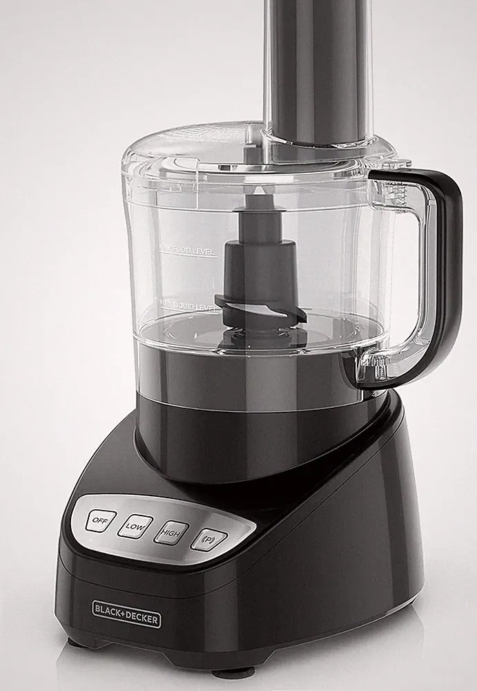 BLACK+DECKER 8-Cup Food Processor, Easy Assembly, Stainless Steel S-Blade, Shred