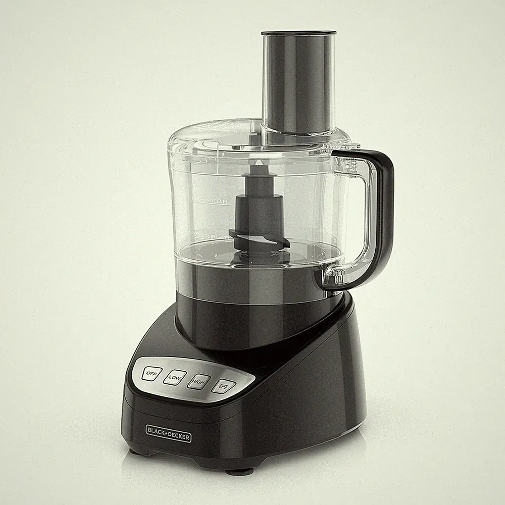 BLACK+DECKER 8-Cup Food Processor, Easy Assembly, Stainless Steel S-Blade, Shred
