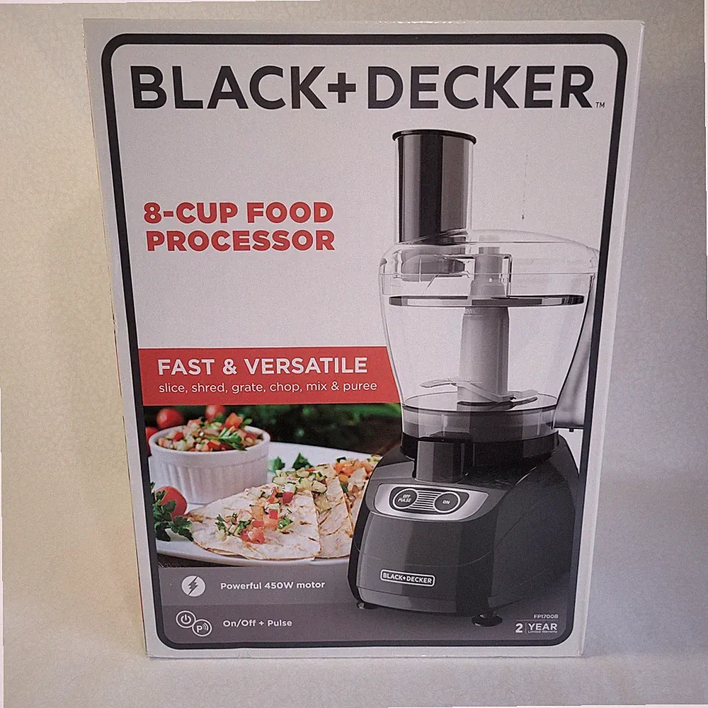 Black+Decker 8-Cup Food Processor FP1700B Brand New Unopened Box Never Used