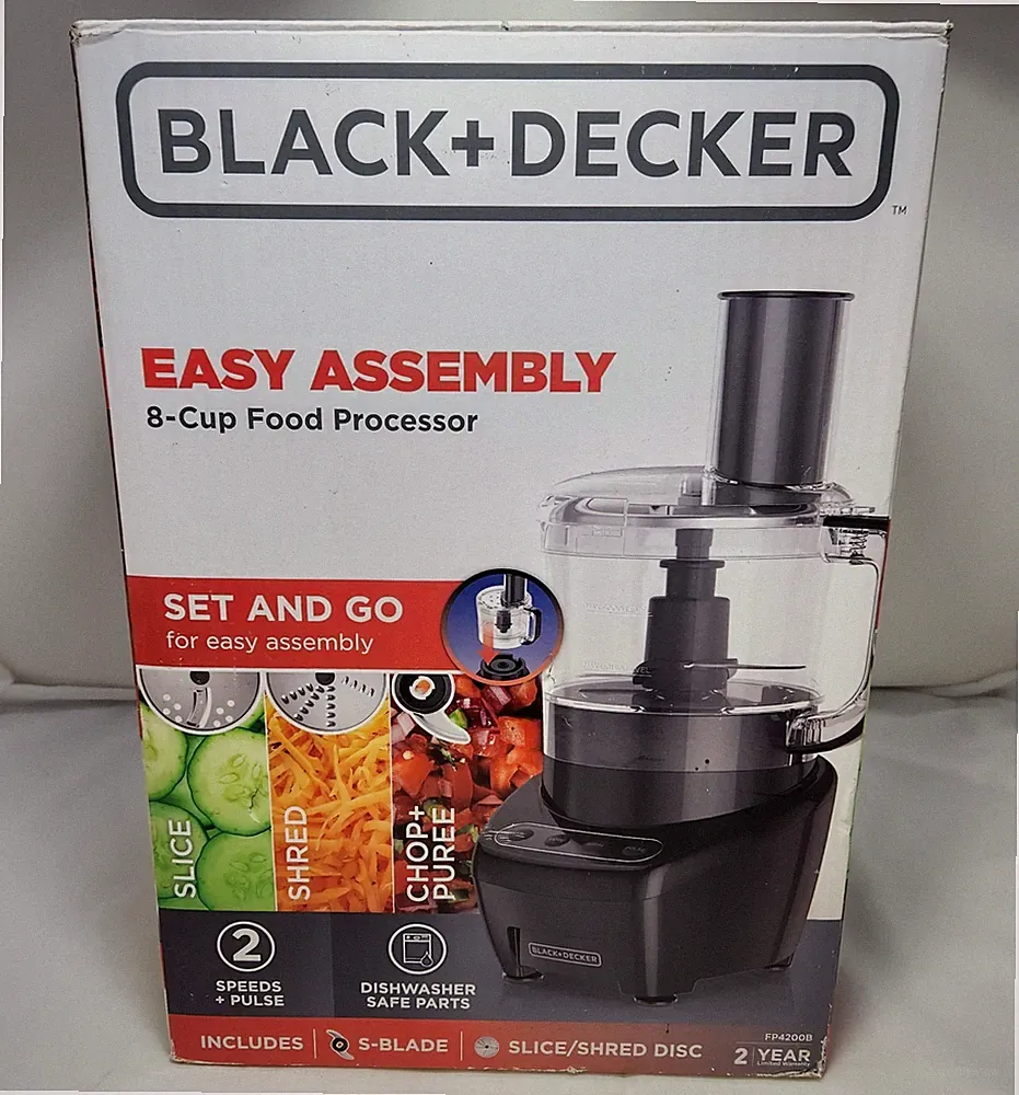 Black & Decker 8-Cup Food Processor (FP4200B) – New in Box