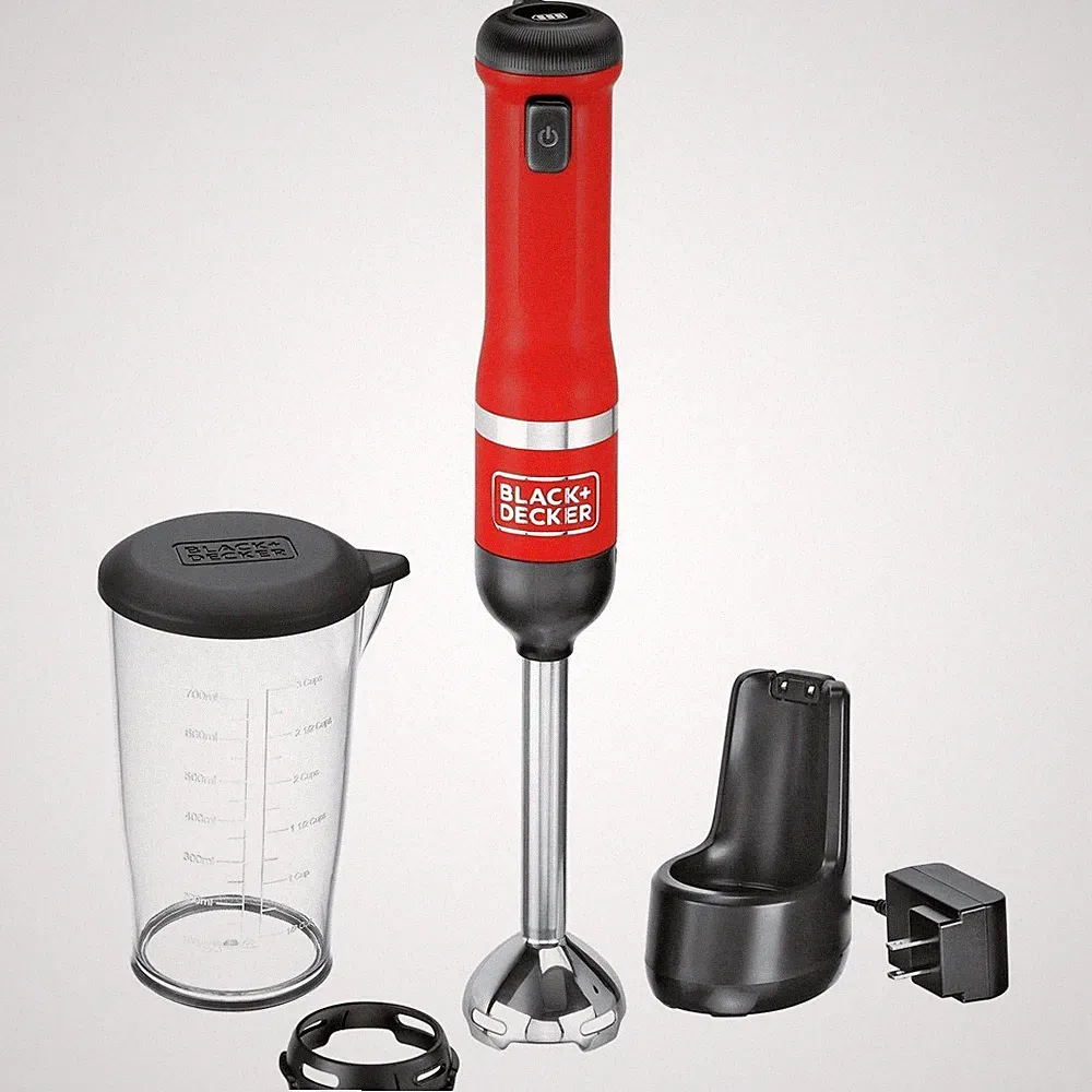 Black & Decker BCKM1011K06 kitchen wand Cordless Immersion Blender - Red New