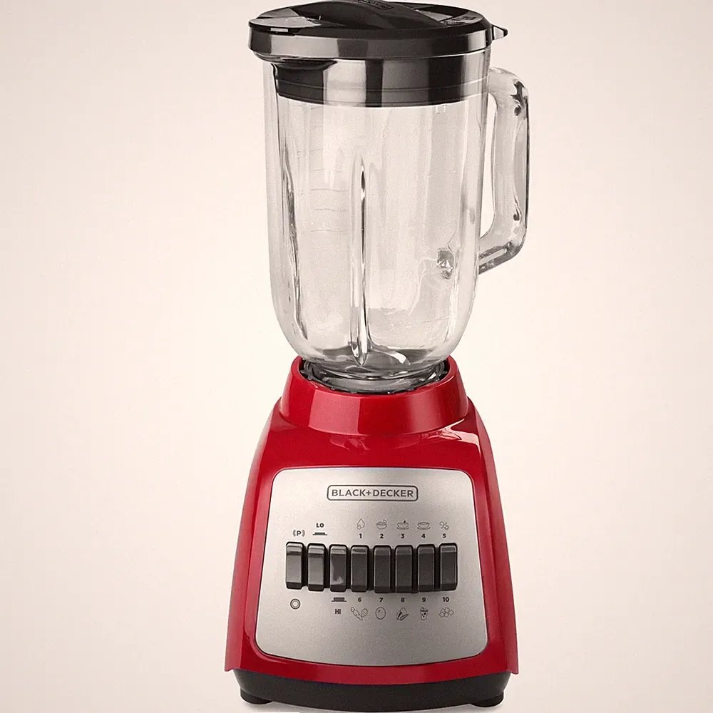 Black+Decker BLBD210GR 220-Volt 10-Speed+Pulse Glass Jar Blender 220V For Export