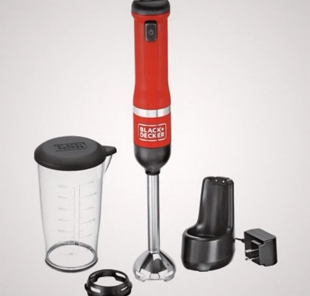 Black + Decker Cordless Kitchen Wand Immersion Blender Variable Speed-Red NEW!