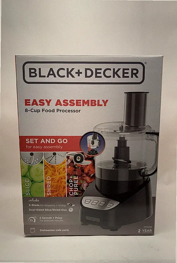 BLACK+DECKER Easy Assembly 8-Cup Food Processor