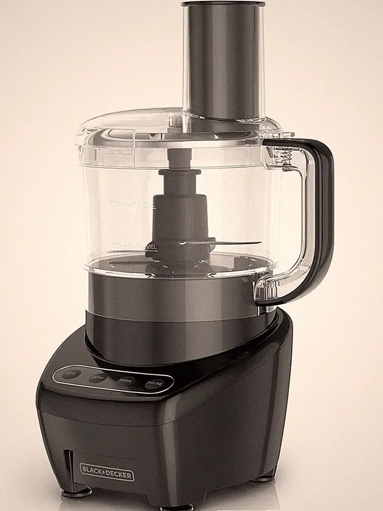 Black Decker Easy Assembly 8 Cup Food Processor with Stainless Steel Blade