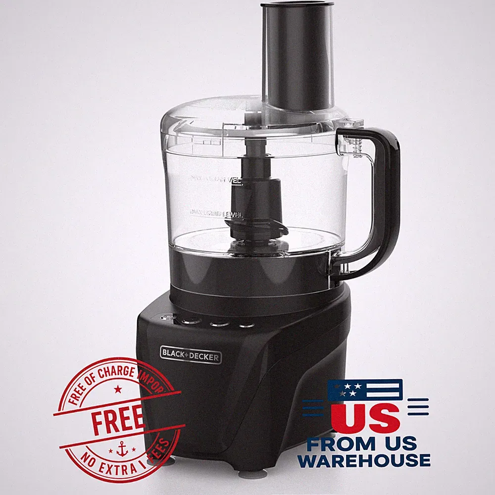BLACK+DECKER Food Processor 8 Cup 850W Slice Shred Chop Puree Pulse