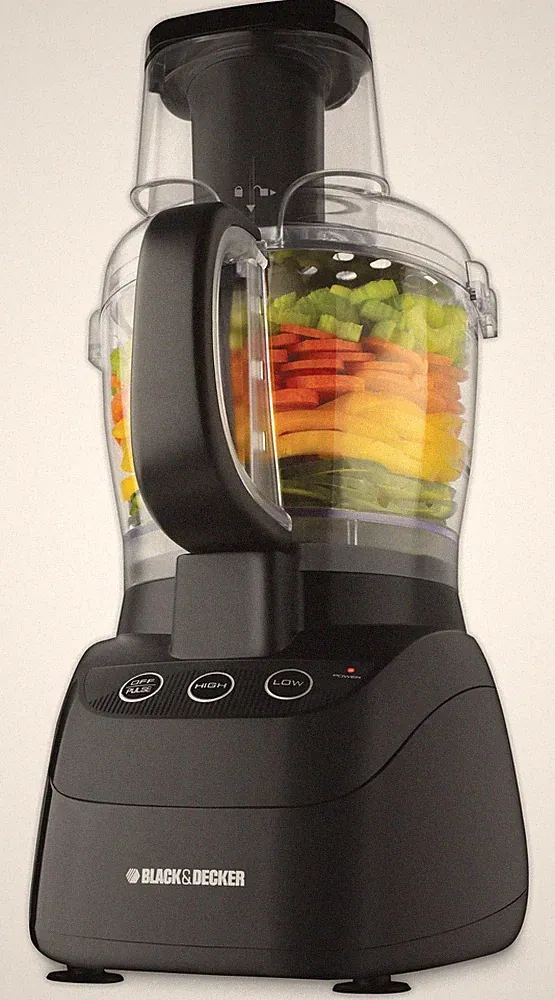 BLACK+DECKER FP2500B Power Pro Wide-Mouth Food Processor 10-Cup Black