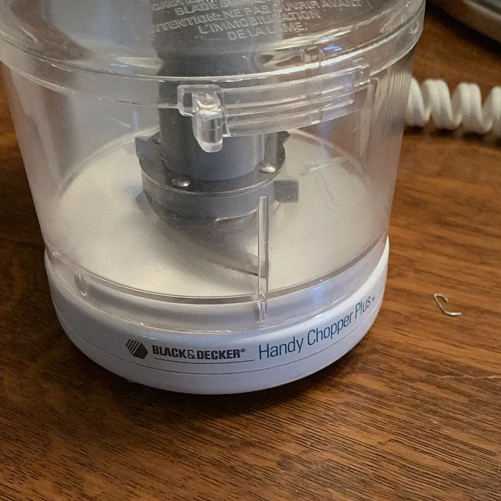 BLACK+DECKER Handy Chopper Plus Mini Food Processor Electric 4pc White/Clear