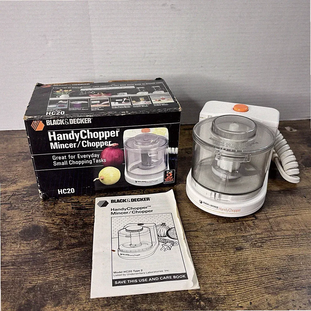 BLACK+DECKER HC20 Handy Chopper 1.5 Cup Mini Food Processor Electric White