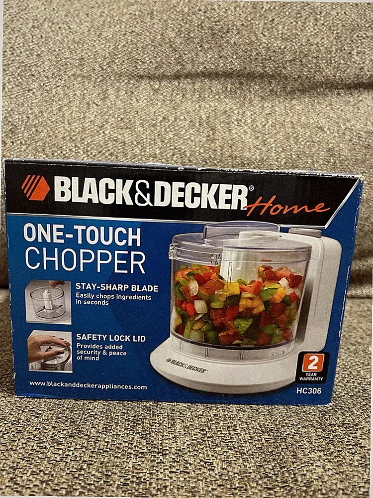 BLACK & DECKER Home ONE-TOUCH FOOD CHOPPER HC306 NEW OPEN BOX NEVER USED