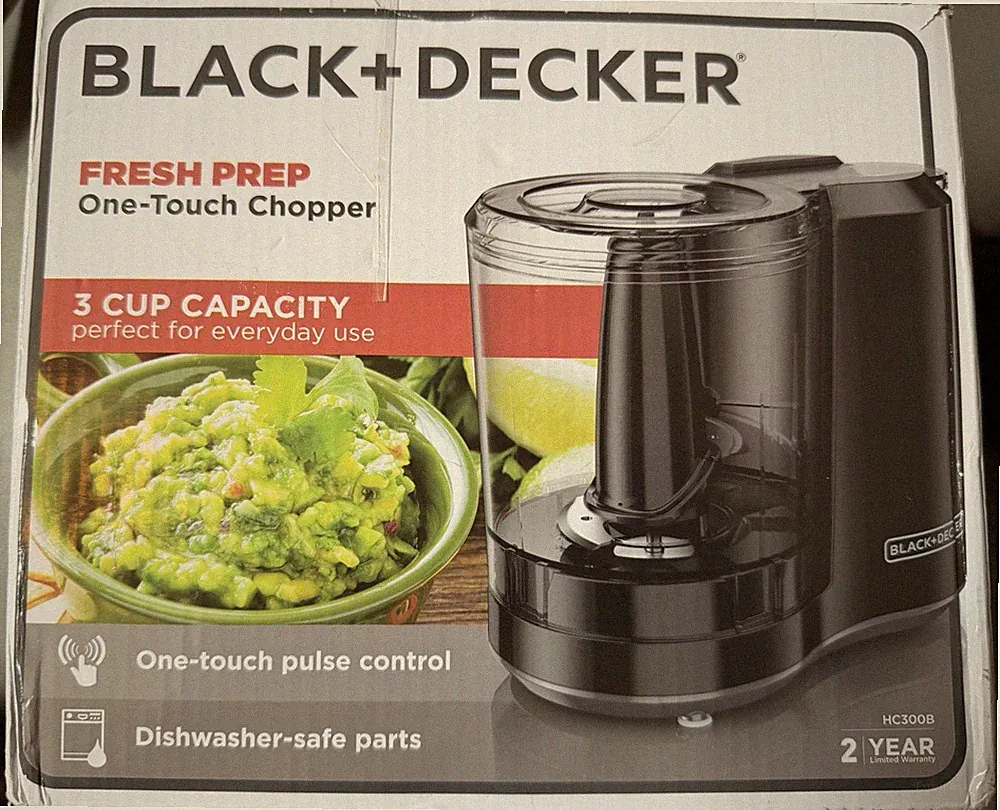 Black Decker One-Touch Chopper 3-Cup Capacity Food Processor