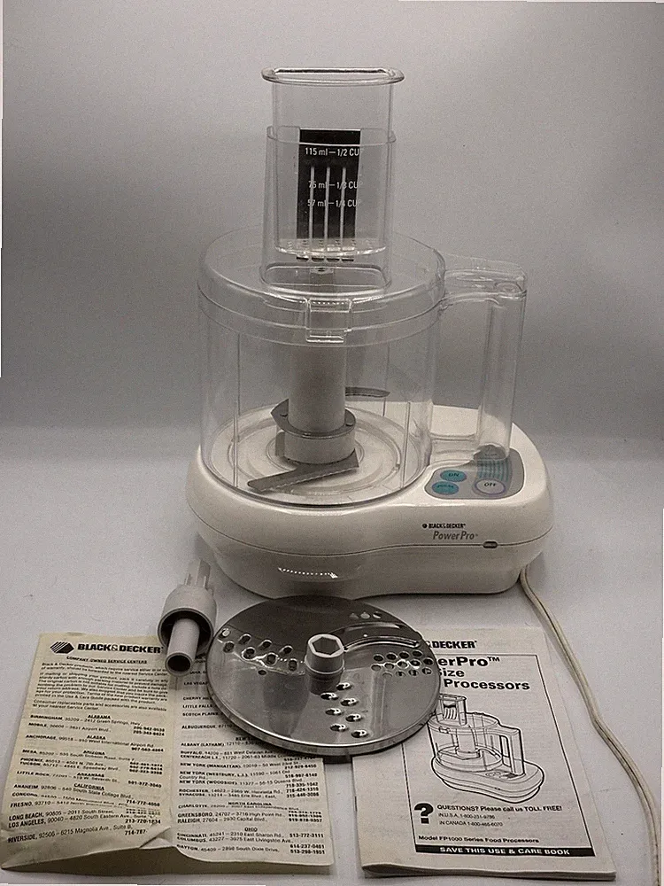 Black & Decker Power Pro FP1000 Full-Size Touch Control Food Processor W/Box!