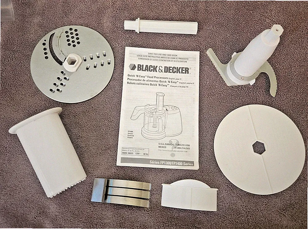 black & decker food processor accessories