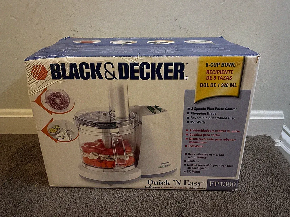 Black & Decker Quick N Easy Food Processor FP1300 New Sealed Rare
