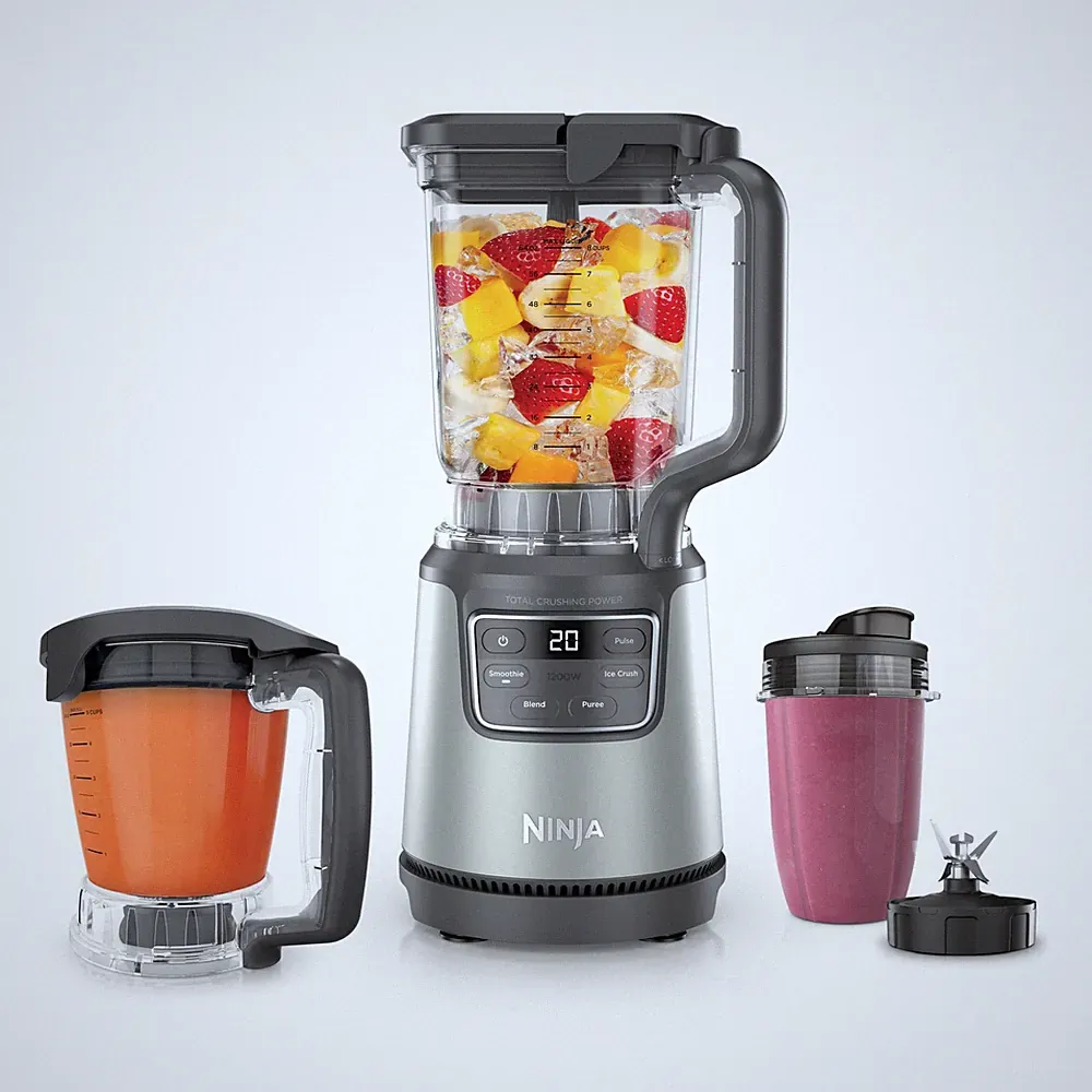 Blender 1200W 72 oz Full Size 18 Cup Food Processor Beige Ninja BO402 BlendPro